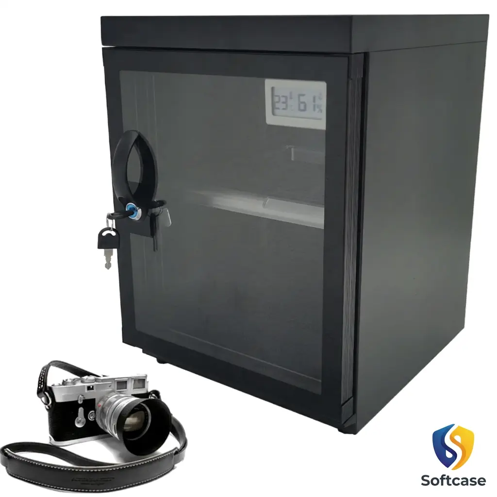 2 Layers Dry Cabinet 30L Digital Camera Dehumidify Storage Electronic Dry Cabinet Camera Storage with Dehumidification Power Adjustment Knob for Camera Lens and Electronic Equipment Storage Photographer Art Gift STEM Storage Dehumidifier Camera Lense Care