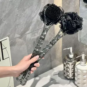 Glacier Texture Long Handle Bath Brush, Back Scrubbing Tool, Double-Sided Shower/Bath Brush for Easy Back Cleaning, No Expertise Needed
