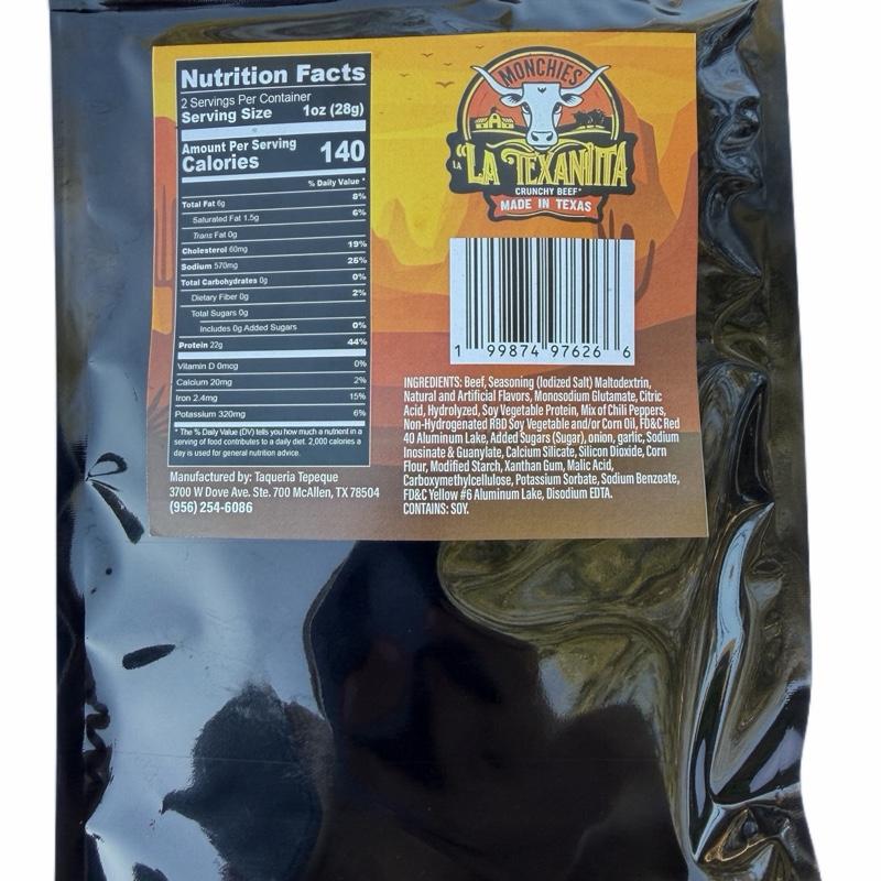 Monchies La Texanita Snack fuego Beef jerky 2oz