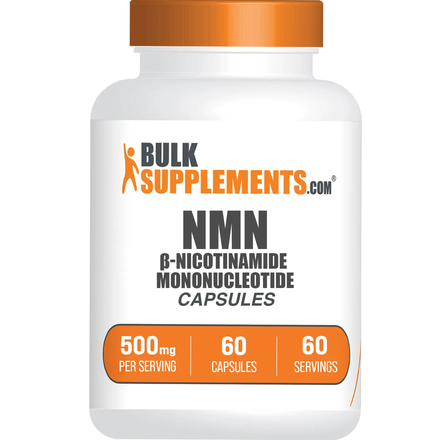 BulkSupplements Nicotinamide Mononucleotide (NMN) Capsules - Wellness Support - Healthy Aging Focus - 60 Capsules - 500mg per Serving