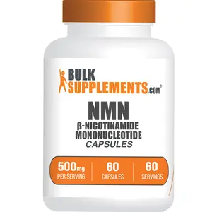 BulkSupplements Nicotinamide Mononucleotide (NMN) Capsules - Wellness Support - Healthy Aging Focus - 60 Capsules - 500mg per Serving