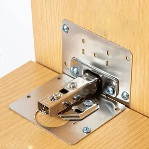 Wear-Resistant Cabinet Hinge Repair Plate (Single Pack) – Fix Loose Hinges, Reinforce Door Panels, DIY Home Repair Essential for Kitchen Cabinets & Drawers – Durable Metal Hardware Upgrade