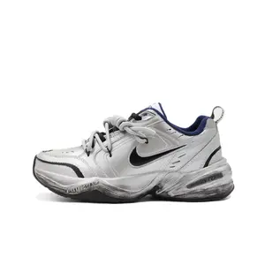 Nike Air Monarch 4 Silver Storm Metallic Low-Top Sneakers For Men And Women With Slip-Resistant Outdoor Design Trending Shoes, House White Official Shoes to Get / Maison Mihara