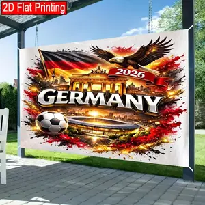 2D Flat Banner 1pc, Brandenburg Eagle Football Pattern, Ideal for Cultural Events, Festivals, Sports Matches, Large Outdoor Decorations