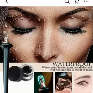 Eyeliner Applicator Kit, Silicone Eyeliner Tool with Eyeliner Cream, Reusable Eye Liner For Shaky Hands Beginer Makeup Handle Cosmetic