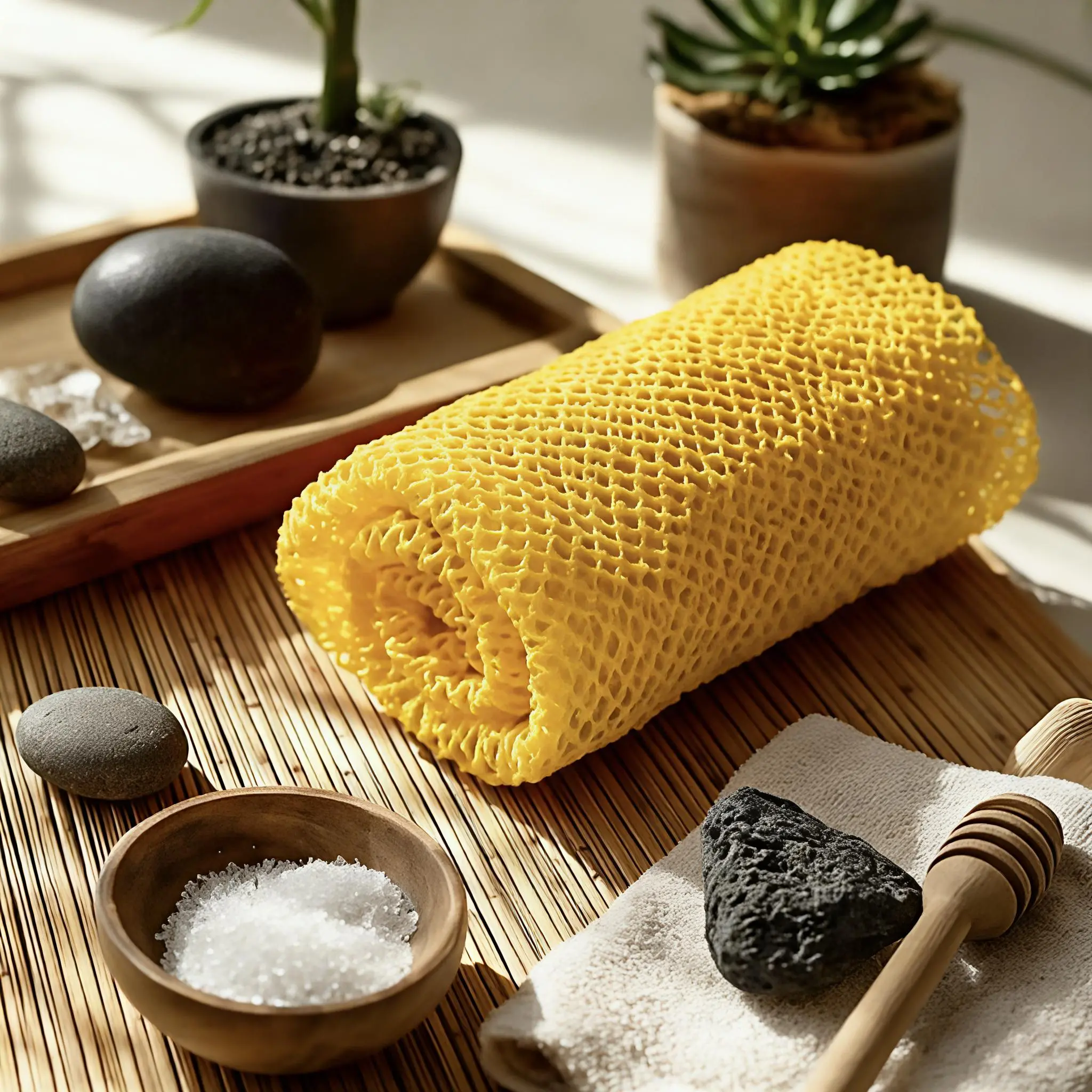 African Net Sponge - Ethical Material Exfoliating Bath/Shower Tool, Ethically Sourced from Nigeria, Skin-Smoothing Beauty & Personal Care Bathing Accessory,summerwins