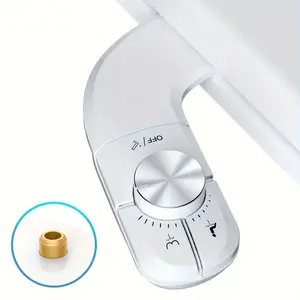 Ultra-Slim Bidet Attachment for Toilet - Effortless Non-Electric Self-Cleaning Dual Retractable Nozzles, Adjustable Water Pressure Fresh Water Sprayer