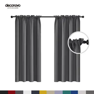 Deconovo Rod Pocket Curtains (2 Panels, 85%-95% Light Blocking) – Thermal Insulated & Soundproof Drapes for Living Room, Bedroom & Home Office
