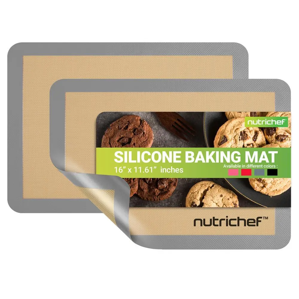 Silicone Baking Mats - Set of 2 | Non-Stick Reusable Baking Sheets - Food-Grade Silicone, Oven Safe 446°F, Freezer & Microwave Safe Bakeware - Perfect for Home Baking, Roasting & Meal Prep - Kitchen Essentials