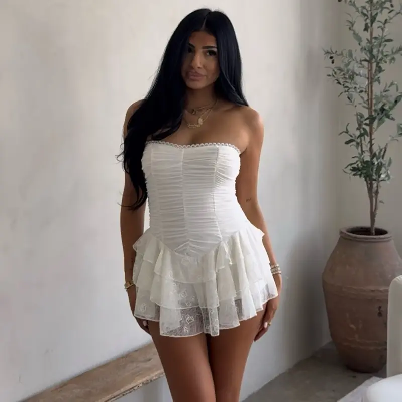 love is alive lace mini dress white - TikTok Shop