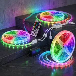 00FT RGB LED Strip Lights Segmented Color Changing App Control DIY Mode for Bedroom Gaming Desk Setup Neon Vibe