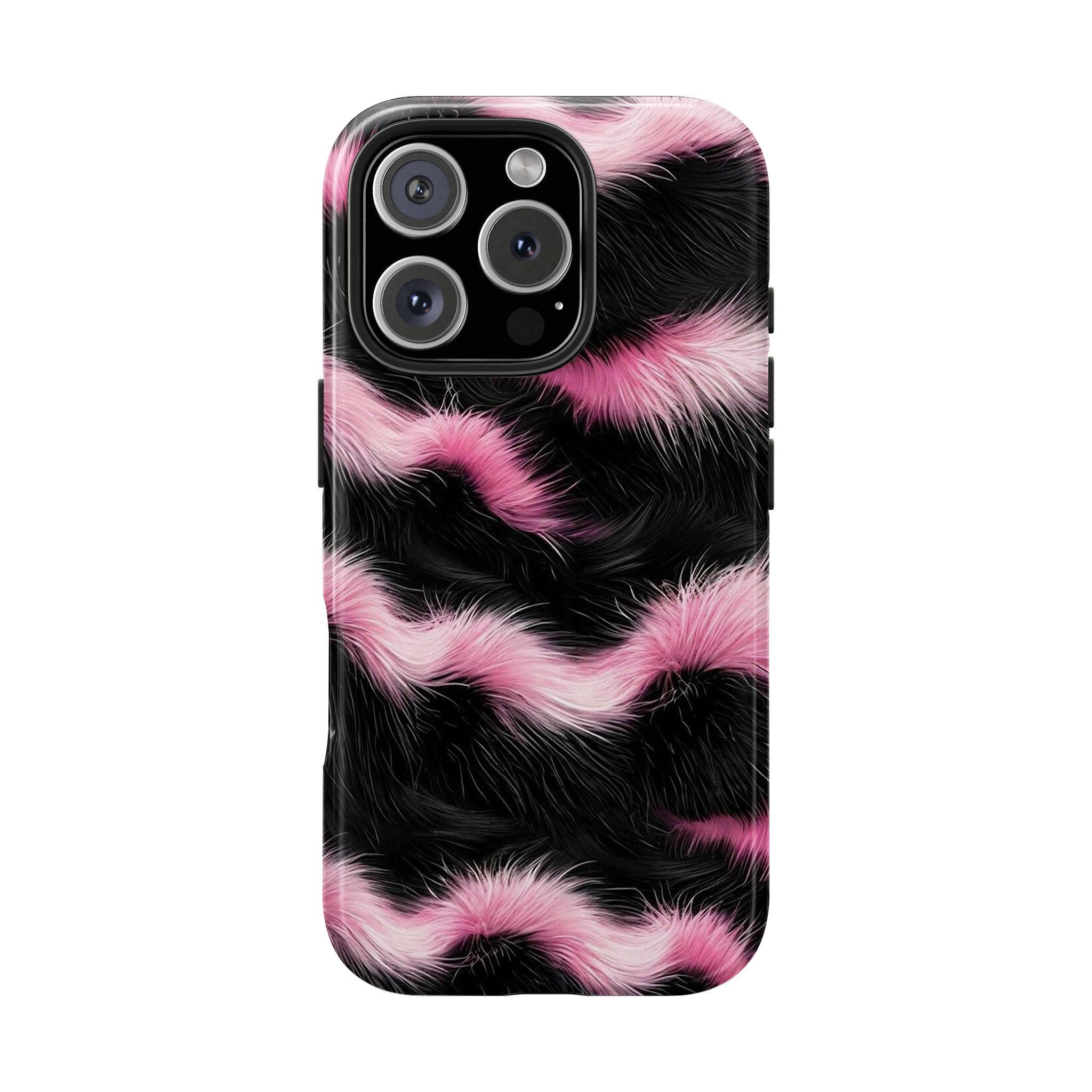 Plush leopard print hard case, stylish protective cover, compatible with iPhone 17/16/15/14/13/12 Pro Max/Air, summer fashion phone case, perfect for girls' outfits, a great gift.