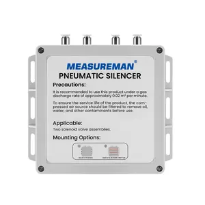 Patented Pneumatic Muffler 1/4" Inlet Exhaust Silencer Multi-Solenoid Valve Compatible 10-30dB Noise Reduction for Air Compressors & Pneumatic Equipment