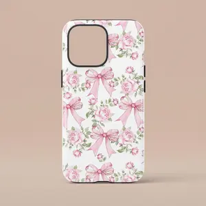 Love Shack Fancy Inspired Floral Phone Case, Romantic Girly Cute Pattern Cover for iPhone 16 15 14 Pro Max XS, Samsung S25 S24 Ultra Plus