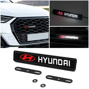 Car Decorative LED Front Grille Emblem Badge, Modern Car Accessories, Enhance Your Vehicle's Look, Easy Installation