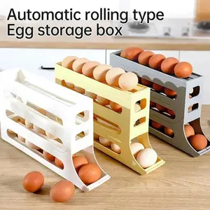 Efficient Egg Storage Solution - Automatic Rolling Type Egg Storage Box for Fridge Organization and Freshness
