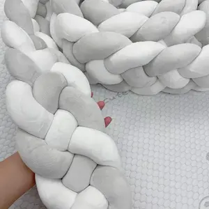 Handmade Knitted Long Pillow Cover, Bedside Sofa Collision Protection Soft Cushion, Gradient Decorative Throw Pillow