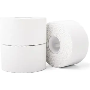 3 Pack White Athletic Sports Tape, Very Strong Easy Tear No Sticky Residue Tape for Athlete & Sport Trainers