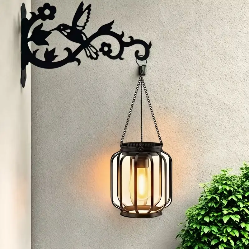 Elegant European Iron Hook, Bird & Flower Design, Hang Flower Pots, Baskets, Lanterns, Garden, Balcony, Farmhouse Wall Decor, Metal Plant Holder
