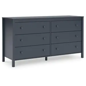Simmenfort - Six Drawer Dresser - Navy Blue