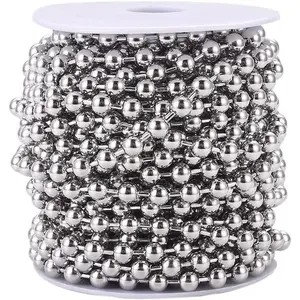 32.8  Stainless Steel Ball Bead Chains 6mm Metal Beaded Pull Chain Extension for DIY  Making (Stainless Steel Color)