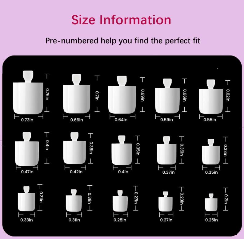 Swritatsk White Toe Nail Press Ons, Press On Toenails for Women, 150pcs White Toe Press On Nails tips, Fake Toenails Acrylic Toe Nail Tips Short Square False Toenails Artificial DIY 15 Sizes