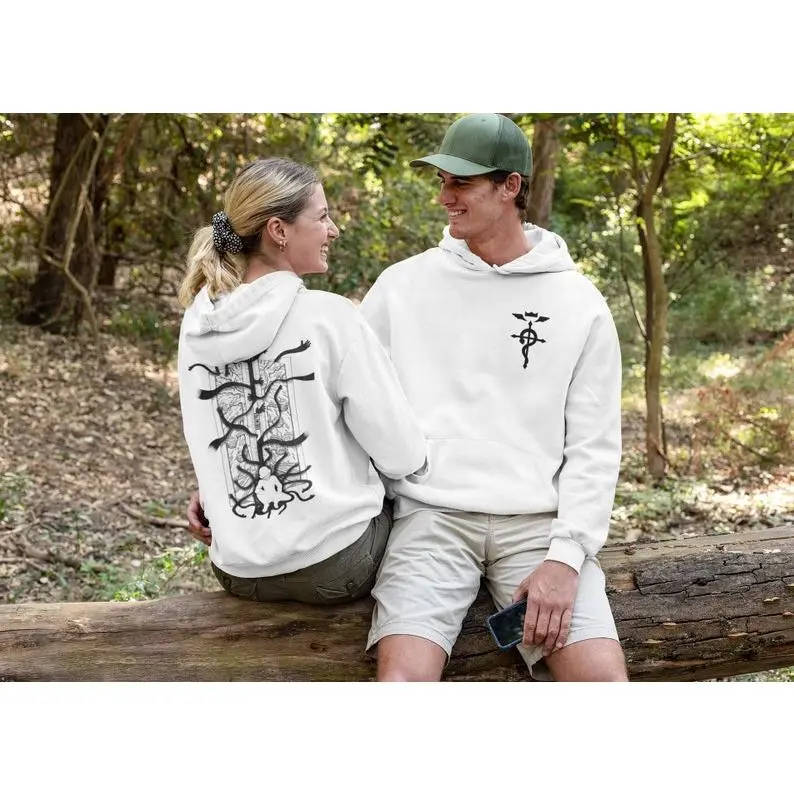 Unisex, Fullmetal Back Hoodie, Gate of Alchemy, Fullmetal Anime Tee, FMAB Alchemist Brotherhood Manga FMA Gate of Truth Hoodie