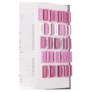 Pink Bible Tabs for Women & Men, Laminated Bible Tabs for Study Bible, Boho Theme Bible Tabs for Easy Navigation, Simplify Your Bible Reading Experience with Easy-to-Use Indexing Tabs