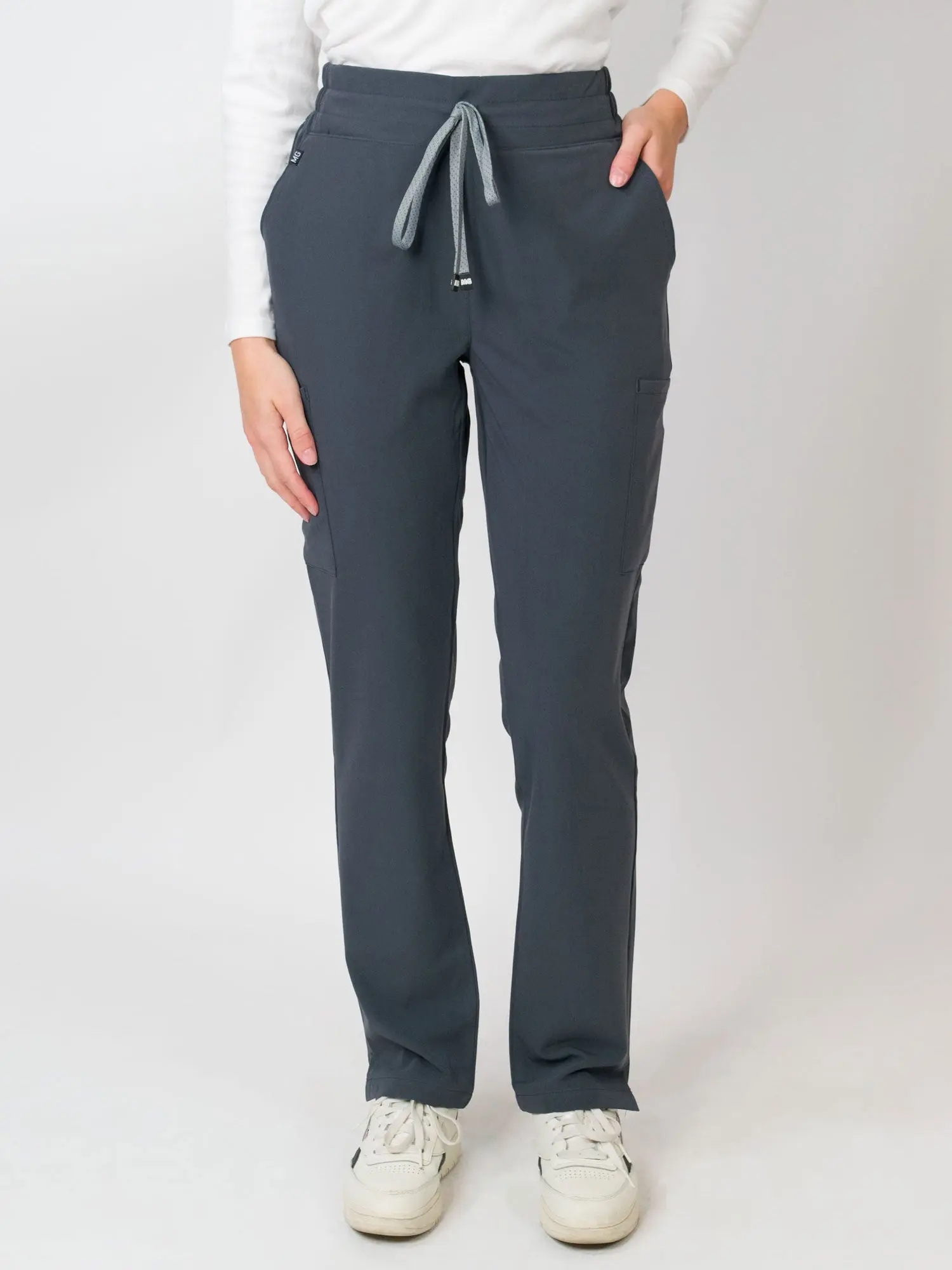 Ariana | High-Waisted Slim Straight Scrub Pants