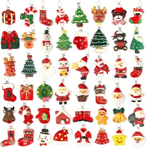 36PCS Mini Resin Christmas Ornaments Tiny Christmas Hanging Ornaments For Tree Xmas Miniatures Figurines Charms With String Resin Hanging Pendants For Holiday Party-Cannot Be Listed On Platform # obsessed. # economy