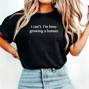 Summer Women Oversize Tshirt Funny Maternity Slogan Casual Short Sleeve Tops Pregnancy Announcement Soft Comfortable Crew Neck Daily Wear Tee