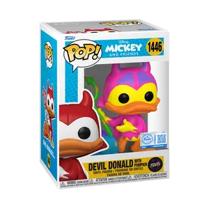 Funko Pop! Disney - Devil Donald with Pumpkin (Chase) #1446 Exclusive (Sticker may vary) Collectible Pop Vinyl Figure
