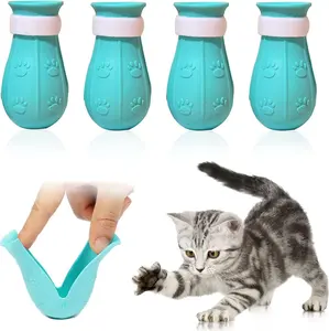 Cat Bathing Booties – 4 Pairs per Box, Silicone Pet Paw Protectors Makes bath time easier by protecting paws and preventing scratches — ideal grooming essentials for both dogs and cats.