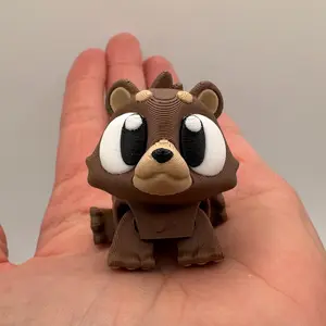 3D Printed Articulated Bear • Poseable Animal Figurine • Handmade Woodland Collectible • Unique Gift for Nature Lovers