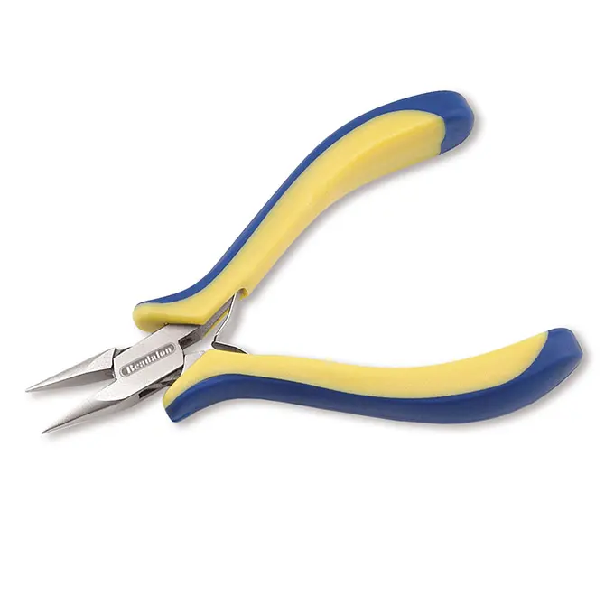 Beadalon Chain Nose Pliers, Ergo Style, Blue/Yellow