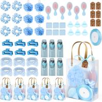 blue makeup brush set