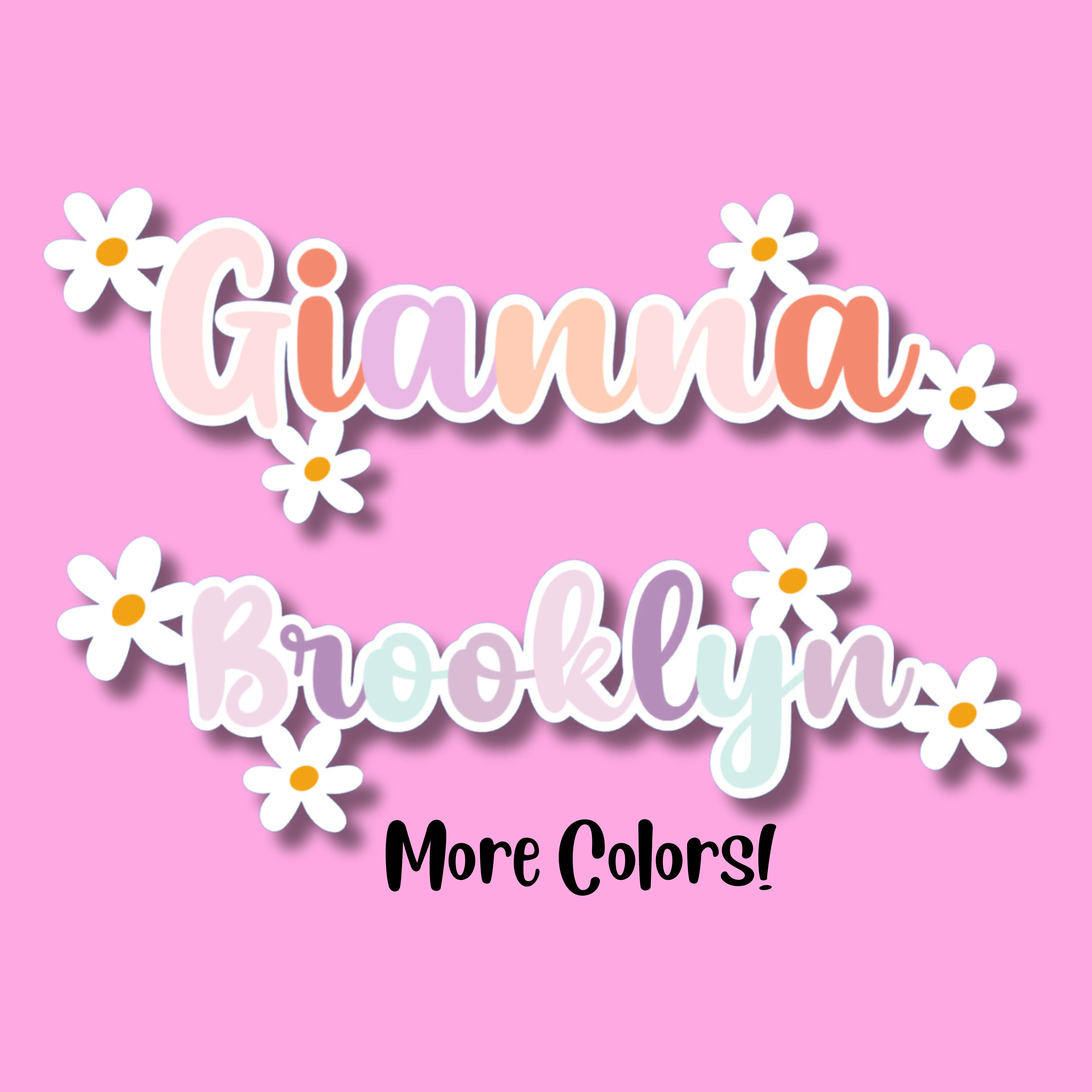 Daisy Personalized Name Stickers - Customizable Name Design for Everyday Use