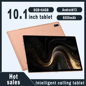10.1-inch Android tablet with 8GB RAM and 64GB ROM for calling. The tablet supports cellular WIFI function, Bluetooth function, dual cameras, SIM card, TF card, and 6000mAh battery