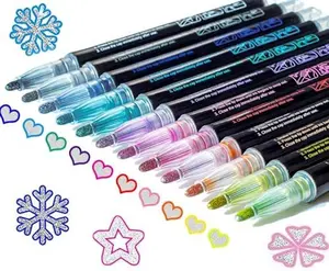 Glitter Markers Outline Glitter Pens : 12 Shimmer Metallic Tween Teen Girl Gifts Trendy Stuff 4-16 Year Old,Arts Crafts Kids Ages 8-12,Art Supplies Kids 6-8 9-12 10-12 Multitool  Metal Multitool  with Screwdriver