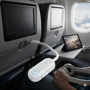 Bluetooth 5.3 Transmitter & Receiver: Wireless Adapter for TV Car AirFly. Use with Headphones Speakers via 3.5mm AUX. Perfect for Airplanes Travel Home Audio.