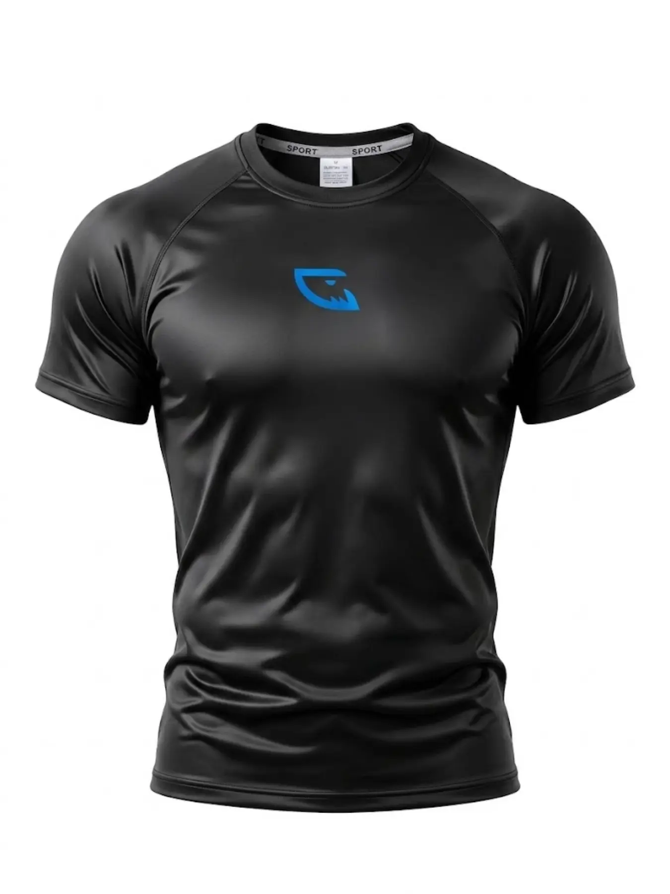 Men's High Elastic Quick-Dry Sport T-Shirt, Tight-Fit Breathable Short Sleeve, Running Fitness Training Compression Top, Versatile Style, Athletic Tops