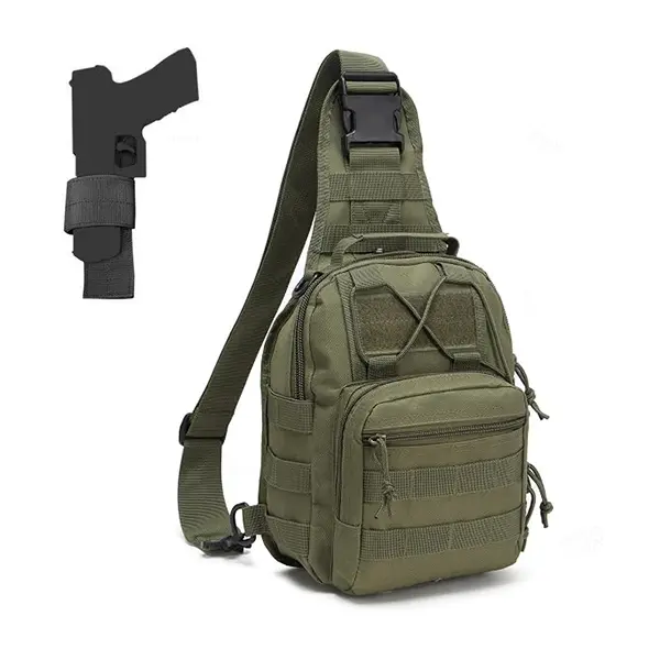 Men's Tactical Compact EDC Shoulder Bag - Adjustable, Multifunctional, Durable Crossbody Bag and Chest Bag, Suitable for Outdoor Sports/Travel, Camping, Hiking, Daily Commuting Use, Christmas. Halloween. Thanksgiving Gift High Quality Bag