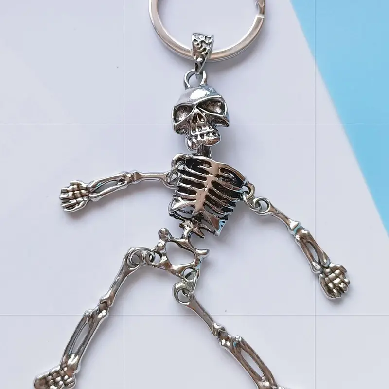 Skeleton Keychain, Creative Skull Design Keychain, Fashionable Alloy Keychain for Women & Men, Trendy All-match Keychain for Birthday Gift, Stylish Keychain, Keyrings for keys, Key Accessories