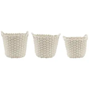 S/3 Woven Cotton Baskets by Valerie
