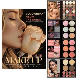 Glow Makeup Palette All-in-1, Eyeshadow Highlighter Blush & Contour, Long Lasting & Sweet Glowing Look, #TikTokMakeup Must Have, Flawless Full Face Kit
