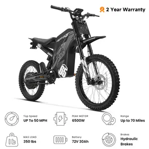 HAPPYRUN G300 Pro Electric Bike for Adults, 72V 30Ah Removable Battery, 6500W Peak Power E-bike, Up to 50MPH Speed, 70 Miles Range, 350LBS Load Capacity, Hydraulic Brakes, 2-Year Warranty