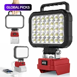 LED Work Light Compatible with Milwaukee M18 18v Battery, 78w 10000lm Cordless Work Lamp, 2 USB Charging Ports, Adjustable Angle, Portable Handheld High Lumens Flashlight #GLOBAL PICKS