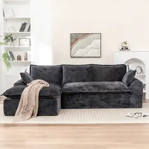 Aobtkel® 103" Boneless Cloud L-Shape Chaise Sectional Couch, Modern Modular Large-Segment Sofas for Living Room, No Assembly Required, Couches For Living Room, Boneless Couch