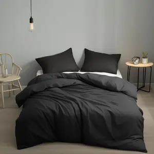 Black Comforter - Queen Size, ,, Plain Black, Lightweight  Fluffy for Men, Women,