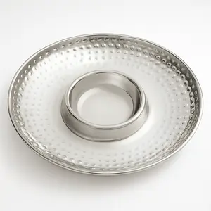 Premium 14" Stainless Steel Chip and Dip Tray